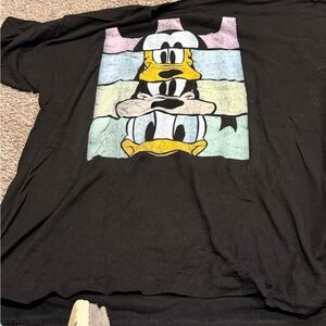 Disney Black T-Shirt with Colorful Character Design